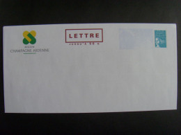 66- PAP TSC  Luquet La Poste Bleu 50 G, Région Champagne Ardenne, Sans Précasage, Patte Autocollante, Intér. Gris Uni, N - PAP: TSC En Semi-officiële Bijwerking