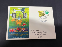 16-11-2023 (2 V 23 A) UK FDC - (2 Covers) 1969 - 1st Flight Anniversary - 1952-71 Ediciones Pre-Decimales