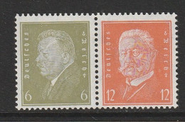 Reichspräsidenten 1932, Combinatie W 29, Ungebraucht, 24€ Kat. - Carnets & Se-tenant