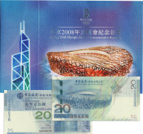 China Hong Kong 2008 Beijing Olympic Games Commemorative Banknote With Box Banknotes - Chine