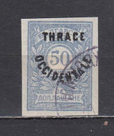 Thrace 1920 - Bulgarian Stamps With Overprint "THRACE/OCCIDENTALE", Mi-Nr. Porto  7, Used - Thrakien