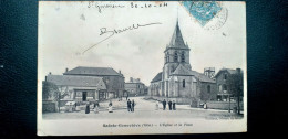 60 , Sainte Geneviève  , L'église Et La Place En 1904 - Sainte-Geneviève