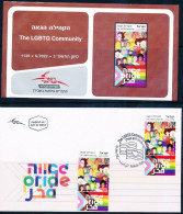 ISRAEL 2022 THE LGBTQ COMMUNITY STAMP STAMP + FDC + POSTAL SERVICE BULITEEN - Unused Stamps