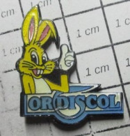 515A Pin's Pins / Beau Et Rare / INFORMATIQUE / LAPIN JAUNE ORDISCOL ORDINATEUR SCOLAIRE - Informatica