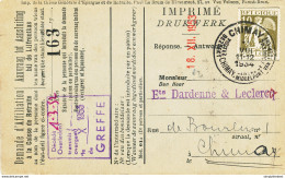 589/30 - Carte Caisse D' Epargne TP Cérès CHIMAY 1934 - Verso Cachet CHIMAY Administration Communale - 1932 Ceres E Mercurio
