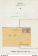 426/30 - Feuille D' Album Carte Privée TP Petit Sceau TURNHOUT 1939 - Huis Wed. Moerman-Verheyden , Dons , Pluimen ... - 1935-1949 Kleines Staatssiegel