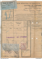 609/29 -- 4 Timbres Fiscaux COURTRAI DOUANE 1926 S/ Lettre De Voiture De HOMBOURD.. Par Chemins De Fer Alsace Lorraine - Documenten