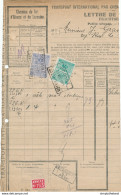 610/29 --  Timbres Fiscaux DOUANE STERPENICH 1923/28 S/ 3 Lettres De Voiture (partielles) Chemins De Fer Alsace Lorraine - Documenten