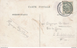 419/29 - Belgique Exposition Universelle BRUXELLES 1910 - Cachet Manuel Sur TP Armoiries Sur Carte-Vue - Andere & Zonder Classificatie
