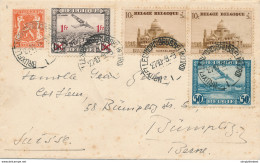 290/29 - Enveloppe TP Poste Aérienne Et Divers BRUXELLES 1938 Vers BERNE - PA 6 Surchargé = COB 50 EUR S/lettre - Otros & Sin Clasificación