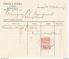 320/29 - ROSENDAAL Firma Luyckx , Bankier - 4 Documents 1937 , Dont 3 Avec Timbres Fiscaux NL - Fiscale Zegels