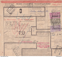 DDX 394  --  NORD BELGE - Lettre De Voiture Timbrée Cachet Gratté (Nord Belge) SCLESSIN 1 En 1945 - Nord Belge