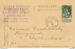 744/26 -- Entier Postal Pellens T2R REBECQ 1913 VersT2R THOLLEMBEEK - Cachet Briqueterie-Tuilerie De Smedt-Heymans - Postkarten 1909-1934