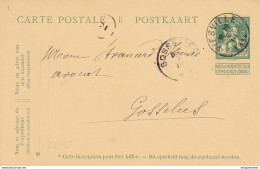 742/26 -- Entier Postal Pellens T2R VIESVILLE 1914 Vers Gosselies - Postkarten 1909-1934