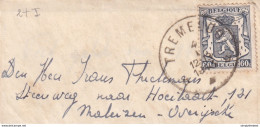 DDW825 -- Enveloppe Carte De Visite + Contenu - TP Petit Sceau 60 C. TREMELOO 1943 Vers OVERYSSCHE Via LA HULPE - 1935-1949 Kleines Staatssiegel