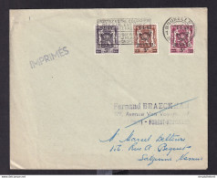 DDZ 484 -- Enveloppe D' IMPRIME TP PREO-POSTE Petit Sceau De 1949 BXL Vers SALZINNES - 3 X COB 15 EUR S/doc. - 1935-1949 Kleines Staatssiegel