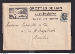 DDZ 473 -- Bande D'' IMPRIME TP PREO Lion Héraldique NAMUR 1930 - Entete Illustrée Grottes De HAN Et De ROCHEFORT - Roulettes 1930-..