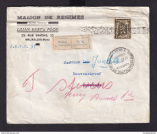 DDZ 475 -- Enveloppe D'' IMPRIME TP PREO Petit Sceau 1937 Vers WETTEREN- Etiquettes INCONNU Et Retour Envoyeur - Typos 1936-51 (Kleines Siegel)