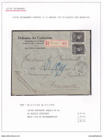 DDY 855 -- Courrier RECOMMANDE - Enveloppe Paire TP Képi AULNOIS Vers BXL 1932 - Entete Fédération Des Combattants - 1931-1934 Mütze (Képi)