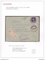 DDY 858 -- Courrier RECOMMANDE - Enveloppe TP Képi OBOURG Vers BXL 1936 - 1931-1934 Kepi