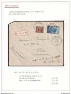 DDY 856 -- Courrier RECOMMANDE - Enveloppe TP Képi + Expo (BXL 35)  VIRTON En Locale 1934 - 1931-1934 Quepis
