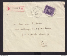 DDY 894 -- Courrier RECOMMANDE - Enveloppe TP Képi BRUGGE 1 K En 1936 Vers GENT -Cachet Verso Egied Strubbe , Advocaat - 1931-1934 Kepi