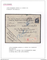 DDY 843 -- Courrier RECOMMANDE - Enveloppe TP Montenez ANDERLECHT 3 Vers BXL 1924 - Entete Cercle Des Déportés - 1921-1925 Kleine Montenez