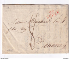 605/33 - Lettre Précurseur 96 EUPEN 1810 Vers BEAUNE - CANTONS DE L'EST - Texte Sur Le VIN - Signée Lefèvre - 1794-1814 (French Period)