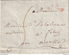 600/33 - 2 X Lettre Précurseur (sans Contenu) De 86 MONS Et P86P MONS Vers NIVELLES Et NAMUR - Herlant 35 Et 43 - 1794-1814 (French Period)