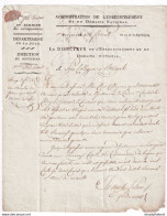 589/33 - Lettre Précurseur 94 BRUXELLES An 12 Vers BRUGES - Franchise Et Entete Le Directeur De L' Enregistrement - 1794-1814 (Französische Besatzung)