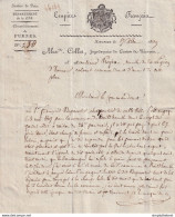 593/33 - Lettre Précurseur NIEUPORT 1809 En Locale - Entete Et Cachet De Alex Collet , Juge De Paix Du Canton - 1794-1814 (Periodo Francese)