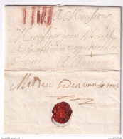 DDY 429 -- Lettre Précurseur DINANT 1718 à ANVERS - MESSAGER "Met Den Boden Van LATOUR" - Port 5 Barres à La Craie Rouge - 1714-1794 (Paesi Bassi Austriaci)