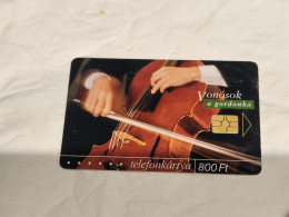 HUNGARY-(HU-P-2004-01)-Musical Instruments-Chello-(16)(800Ft)(34102B606)(tirage-200.000)-used,card+1card Prepiad Free - Ungarn