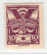 Tchécoslovaquie 1920 Mi 169 (Yv 165 Type Pigeon), (MH)* Trace De Charniere, - Ungebraucht
