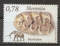 SLOVENIA 2018.,FOSSIL MAMMALS OF SLOVENIA,MASTODON,MNH - Fossilien