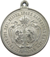 HAUS HABSBURG MEDAILLE 1879 FRANZ JOSEPH I. 1848-1916, GLASER, SILBERHOCHZEIT #MA 073008 - Oostenrijk