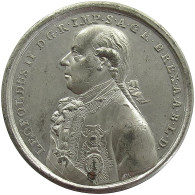 HAUS HABSBURG MEDAILLE 1790 ZINNMEDAILLE MIT KUPFERSTIFT 1790 AUF DIE KAISERKRÖNUNG LEOPOLDS II #MA 018688 - Oostenrijk