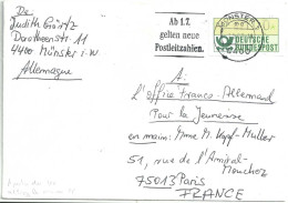 Mise En Application Du Nouveau Code Postal Allemand à 5 Chiffres Le 1er Juillet - Lettre Pour La France - Código Postal