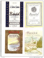 Etiquettes  Décollées BANDOL Cellier De Cathedra 1997, 2002, Prestige Et Lafran Veyrolles - - Roséwijn