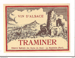 Etiquette Vin D'Alsace - Traminer - Réserve Spéciale Des Docks Du Nord - La Madeleine - - Vino Bianco