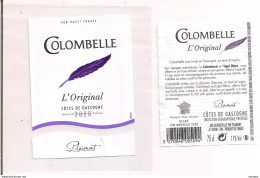 Etiquette  Décollée Colombelle Plaimont  " L'Original " 2020  - Côtes De Gascogne - Colombard Et Ugni Blanc - - Weisswein