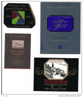 Etiquettes Vin De Suisse: Morge 1994, St Saphorin Pinot Gamay 1992, Yvorne 1994 Et Tournefort St Saphorin Rouge - - Lots & Sammlungen