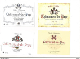 Etiquettes  Châteauneuf Du Pape: 2009: La Pigna Et Serabel,2011 Le Fiacre Du Pape, 2013 Cuvée Réservée - - Côtes Du Rhône