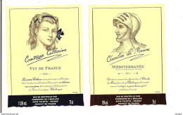 Etiquettes Comtesse Catherine Et Chevalier Le Menou Méditerranée IGP 2011 - Vignerons De L'Enclave - Tulette - - Côtes Du Rhône