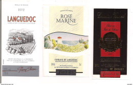 Etiquettes Côteaux Du Languedoc - Vermeil Du Crès 2000 - Rosé Marine - Languedoc 2012 - - Languedoc-Roussillon