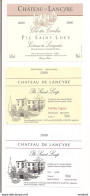 Etiquettes Côteaux Du Languedoc - Pic Saint Loup - Château De Lancyre - 2000 - Clos Des Combes, Vieilles Vignes Et Blanc - Languedoc-Roussillon