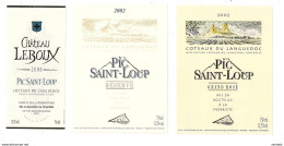Etiquettes Côteaux Du Languedoc - Pic Saint Loup - Château Leboux - 2000 - Réserve Et Rosé 2002 - - Languedoc-Roussillon