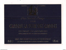 Etiquette Côteaux Du Languedoc - Pic Saint Loup - Château La Tour Des Gardes - 1998 - - Languedoc-Roussillon