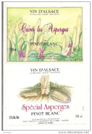 Etiquettes Vin D'ALSACE Pinot Blanc Spécial Asperges - Cave D' Hunawihr - - Blancs