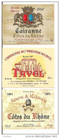 Etiquettes Vin Des Côtes Du Rhône  Cairanne 1981 Et Réserve De L'échanson 2004 Et TAVEL 1987 Trinquevedel - - Côtes Du Rhône